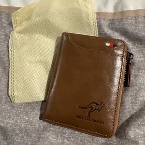 Aiks men’s Kangaroo Leather RFID Wallet NEW